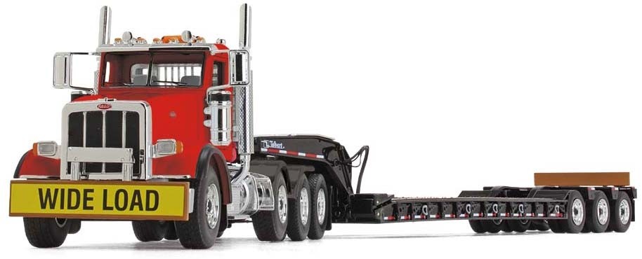 Peterbilt Model 367 Day Cab & Talbert 55SA Lowboy Trailer-Cola Red/Black