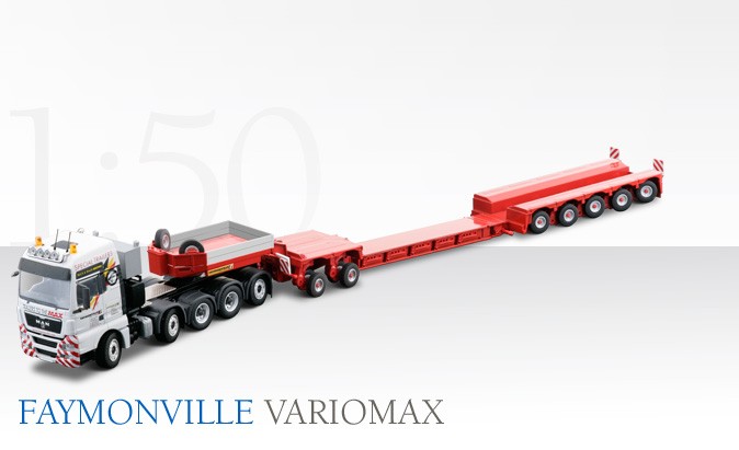 MAN TGX 5 axle tractor with Faymonville drop center trailer