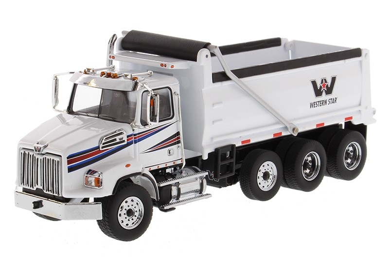 Western Star 4700 SF Dump Truck in White with White Dump Body