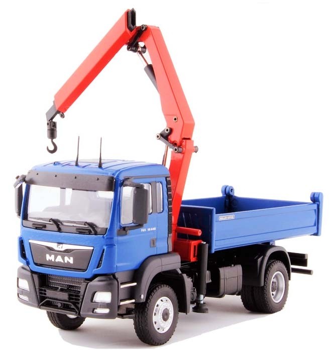 MAN TGS M Euro 6 2 Axle 6X6 Truck with Unloading Crane-Blue