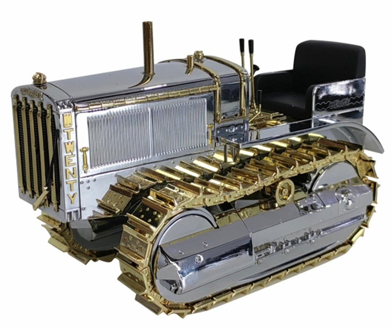 Caterpillar Twenty Tracked Tractor with Chrome and Gold Plating - 100th Anniversary Edition - Centennial Series