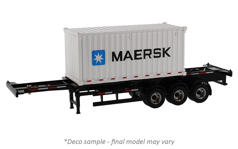 Skeletal Trailer with 20' Shipping Container