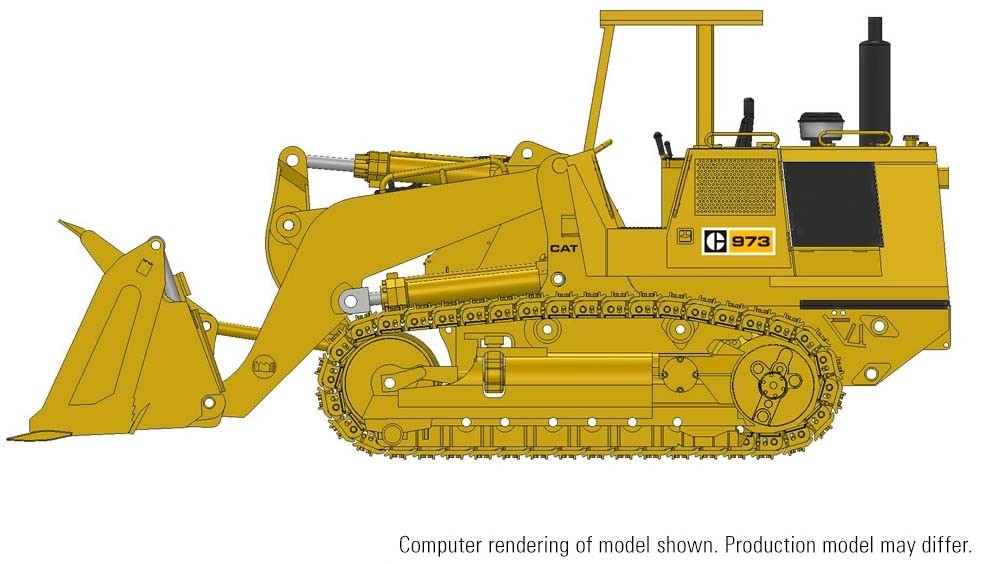 Cat 973 Track Loader w/Open ROPS and Multi-Purpose Bucket – Die-cast