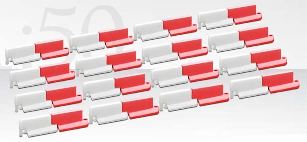 RED/WHITE LANE DIVIDER SET