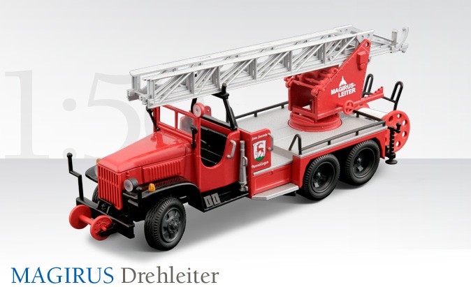 EX US GI 2 1/2 ton chassi converted to German fire ladder truck