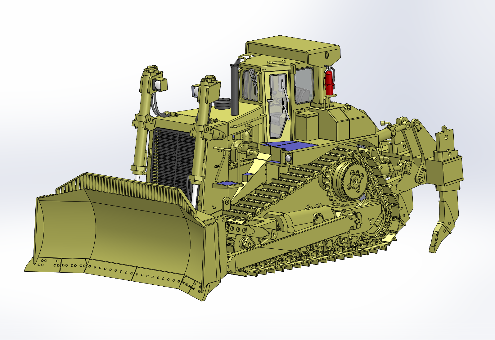 Cat D10N Dozer with U-Blade and Multi-Shank Rippers – Die-Cast-PREORDER