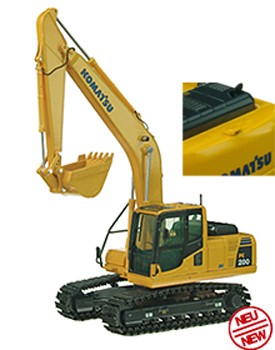 Komatsu PC 200 track excavator