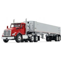 Kenworth T880 with East Genesis End Dump Trailer-Viper Red/Chrome