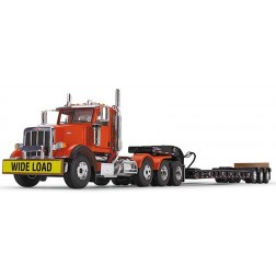 Peterbilt 367 & Talbert 55SA Lowboy Trailer-Bright Orange 