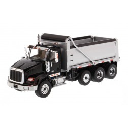 International HX620 Dump Truck in Black with Silver Grey Bed