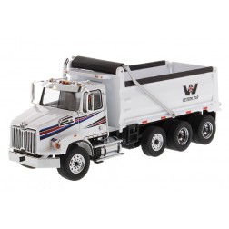 Western Star 4700 SF Dump Truck in White with White Dump Body