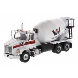 Western Star 4700 SF Concrete Mixer Truck in White with White Drum