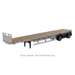 53' Flat Bed Trailer in Silver - Trailer Only